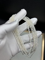 Chaîne de perles d'eau douce naturelles en vrac, mini perles rondes 4A de 1,5-2 mm, haute brillance, vente en gros