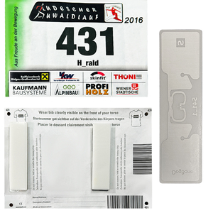 Dogbone <span class=keywords><strong>Smartrac</strong></span> U8 UHF <span class=keywords><strong>RFID</strong></span> Protocole ISO/IEC 18000-6C 100 000 cycles d'écriture Étanche Longue portée Lecture/Écriture Étiquette de chronométrage de course - Product Image 1