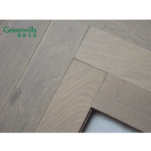 Trắng limed tự nhiên thiết kế sồi sàn xương cá + 90 độ đa lớp sàn gỗ - Product Image 5