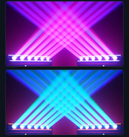 Barre lumineuse LED de teinture RGBW à 6 têtes, ensemble d'éclairage de scène mobile d'ordinateur pour salle de diffusion en direct DMX512 complet