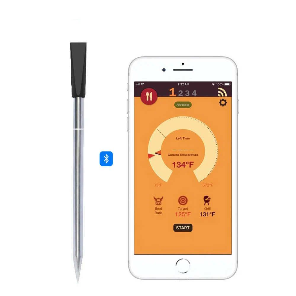 Dente blu Oven Thermometer Kitchen Tool del più nuovo termometro astuto del BARBECUE 2022