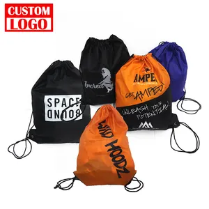 Factory Price Custom Drawstring Bags With Logo Custom Polyester Mesh Bag Drawstring