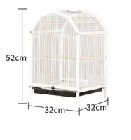 Cage à oiseaux en métal avec roulettes, design anti-évasion, cage à perroquet portable, cage de voyage pour oiseaux de compagnie