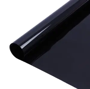 Toptan siyah şeffaf film araba-Yüksek kaliteli anti IR ve UV VLT5 % koyu siyah enerji tasarrufu insulfilm temizle PET karbon pencere filmi için araba kullanımı