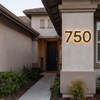 Enseigne LED personnalisée, logo, étanche, extérieur, numéro de maison 3D, enseigne LED rétroéclairée, plaque de porte illuminée pour adresse de maison, hôtel