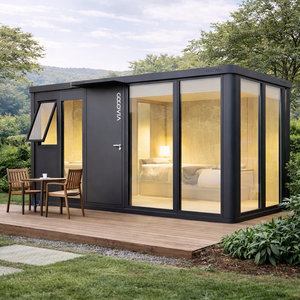 Cocovia – Fournisseur Direct – Cabine Modulaire Préfabriquée Moderne <span class=keywords><strong>en</strong></span> Alliage d'Aluminium à Montage Facile pour Bureau <span class=keywords><strong>de</strong></span> <span class=keywords><strong>Jardin</strong></span> ou Pod - Product Image 1