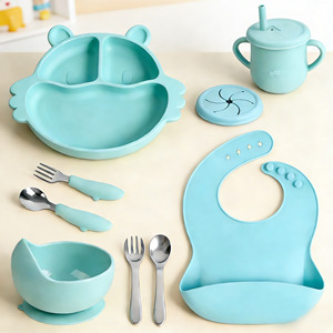 Juego de Alimentación para Bebés de Silicona de Grado Alimenticio con Diseño Moderno Personalizado NAIKE, con Biberón y Cuchara - Reutilizable y Ecológico - Product Image 2