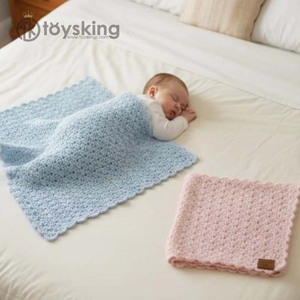 Manta <span class=keywords><strong>de</strong></span> <span class=keywords><strong>Ganchillo</strong></span> con Punto <span class=keywords><strong>de</strong></span> Concha <span class=keywords><strong>para</strong></span> Recién Nacido - Set <span class=keywords><strong>de</strong></span> Regalo Ultra Suave <span class=keywords><strong>para</strong></span> Bebé, Manta Tejida <span class=keywords><strong>para</strong></span> Hospital y Bautizo - Product Image 2