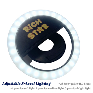 Xách tay mini <span class=keywords><strong>LED</strong></span> vòng ánh sáng có thể sạc lại <span class=keywords><strong>Selfie</strong></span> chiếu sáng cho điện thoại thông minh máy ảnh - Product Image 4