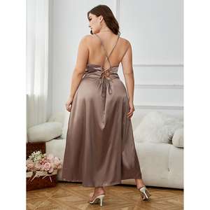 Mulberry Silk Slip Sexy Night Dress 100% Pure Silk Sleepwear Silk Silk Evening Night Dress for Fat Women - Product Image 4