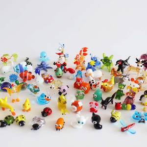 Yeni ürün lampwork cam el sanatları küçük hayvan heykelcik murano dekor kuş kaplumbağa kumbara heykelcik süsler - Product Image 1