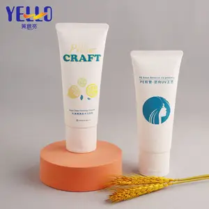 Tubos de loción de manos para cosméticos Tubo de embalaje cosmético de plástico suave blanco 100 Ml para limpiador facial con proceso UV inverso