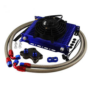 Kit de enfriador de aceite de 15 filas AN10 para <span class=keywords><strong>Mini</strong></span> <span class=keywords><strong>Cooper</strong></span> <span class=keywords><strong>S</strong></span> R53 2002-2006 + ventilador eléctrico de 7" - Product Image 2