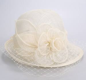 Nuevo Sombrero de Moda para Fiesta, Iglesia, o Eventos Formales para Mujer, Modelo KT-1622, Liso, Teñido, con Bordado 3D, Ideal para Pesca Deportiva - Product Image 6