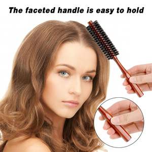 Peigne à cheveux en twill droit, <span class=keywords><strong>brosse</strong></span> roulante, baril rond, outil de coiffage pour le brushing, le bouclage et le DIY - Product Image 4