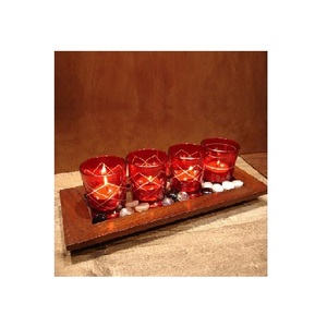 Bougie chauffe-plat en verre de style américain, design unique, moderne, luxueux, haut de gamme, nouveau, pour la décoration de la maison et des mariages - Product Image 2