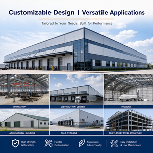 Taller/Almacén Prefabricado de Estructura de Acero Ligero Q355/Q235, Marco de Acero Galvanizado, Color Personalizado, Alta Capacidad de Carga - Product Image 5