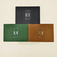 Étiquette de marque personnalisée en cuir PU gaufré avec logo, directement de l'usine, pour vêtements, sacs et chapeaux