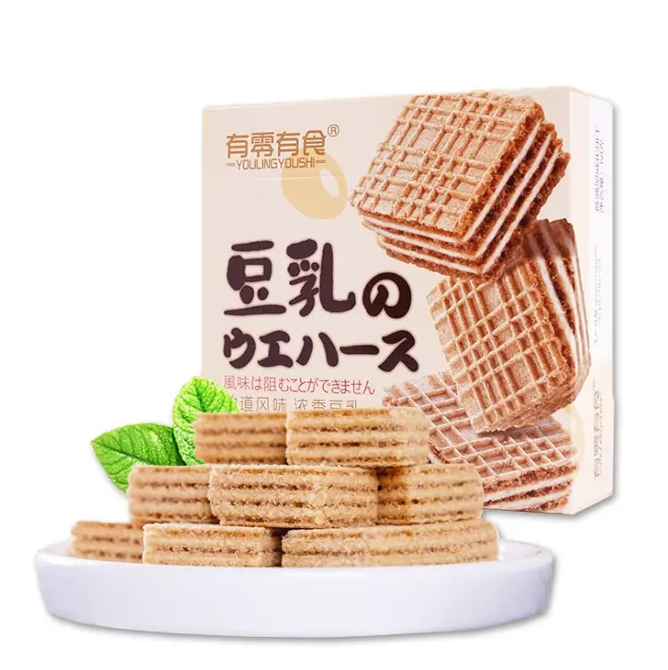 68g Boxed Snack Cookie Waffeln Waffel keks mit Sojamilch geschmack