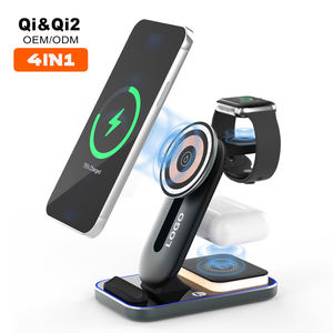 Station de charge sans fil 4 en 1 <span class=keywords><strong>Chargeur</strong></span> sans fil pour iPhone 16 15 Max/X/<span class=keywords><strong>8</strong></span> 15W Station de charge rapide sans fil pour <span class=keywords><strong>IWatch</strong></span> Ultra - Product Image 1