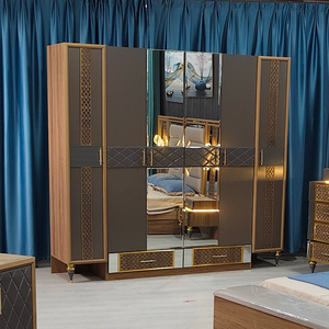 Ensemble <span class=keywords><strong>de</strong></span> Chambre à Coucher Moderne Complet Taille King avec Cadre en Bois, Meubles <span class=keywords><strong>de</strong></span> Luxe pour la Maison - Product Image 3