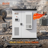 Système ESS à batterie au lithium refroidi par air MATE 100kW 215kWh 125kW 253kWh pour armoire extérieure, idéal pour sites miniers isolés et micro-réseaux