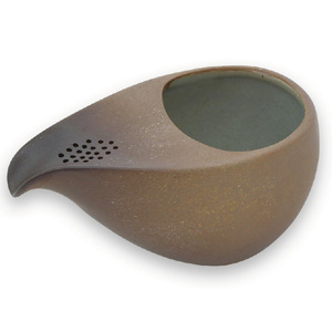 Hitoshizuku Brown Banko Ware Japanese Mini Ceramic <b>Teapot</b> <b>With</b> Built-In Tea <b>Strainer</b> - Product Image 5