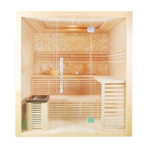 Poêle de sauna écologique en bois massif de cèdre et de pruche, design traditionnel, pour 4 à 6 personnes, 6 kW, pour l'extérieur, EW HL-200HGDX6KW - Product Image 4