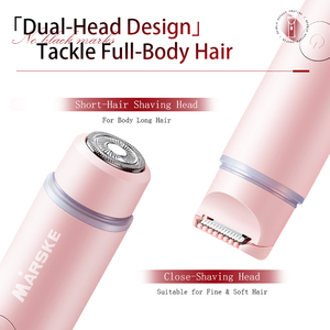Rasoir électrique double tête MARSKE pour femmes, appareil d'<span class=keywords><strong>épilation</strong></span> corporelle complète, épilateur pour zones intimes, compact et portable - Product Image 6