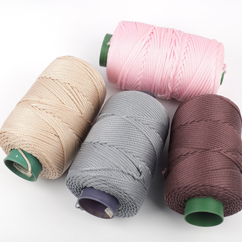 2022 легкая шелковая ледяная шелковая нить, ручная вязка, Сумка с крючком из полых ниток, крутая нить для подушки шляпы