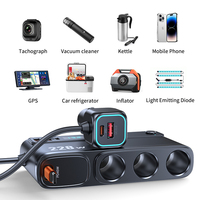 228W 9IN1 Dilengkapi dengan Kabel Ekstensi 1 meter, Port PD Ganda, QC 3.0 Secara Bersamaan, Efisiensi Tinggi, Keamanan Terjamin, Pengisi Daya Mobil