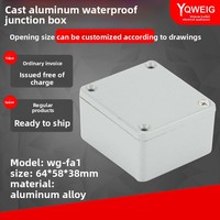 Boîtier en aluminium moulé sous pression avec revêtement en poudre FA1/WG-FA1, boîte de jonction 64x58x35mm, étanchéité des câbles extérieurs