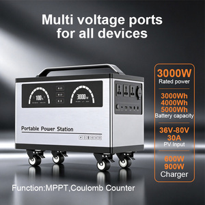 Station d'alimentation solaire portable 3KW 4000Wh LiFePO4, générateur à onde sinusoïdale pure, contrôleur MPPT, lampe torche pour la maison et les situations d'urgence - Product Image 3