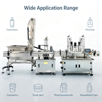 Machine de remplissage et d'emballage automatique de jus à faible entretien, ligne de bouchage rotative sous vide à double tête pour bouteilles