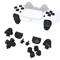 Manette noire PS5, ensemble complet de boutons, D-pad, boutons d'action, Share, R1R2, L1L2, boutons de manette pour accessoires de jeu Playstation5