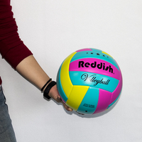 Ballon de beach-volley professionnel en PVC, taille 5, toucher doux, couture machine personnalisée, pour le divertissement