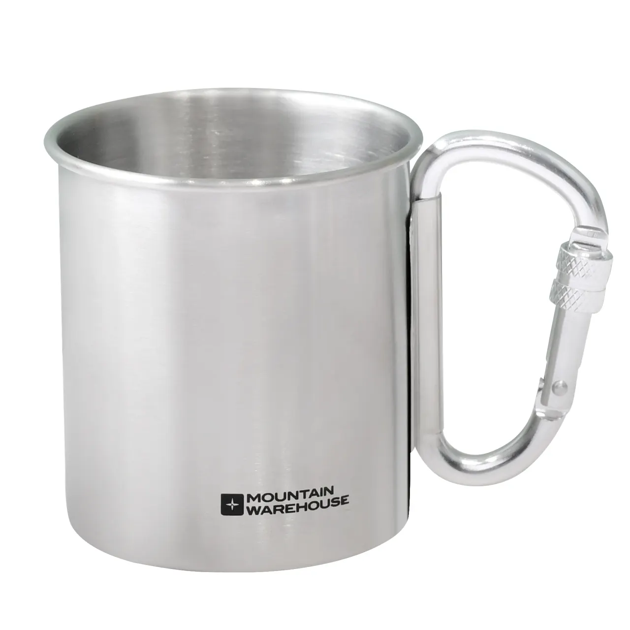 Factory wholesale price outdoor 300ml /10oz Handled Stainless Steel Mug with carabiner for Coffee Camping Hiking and Climbing