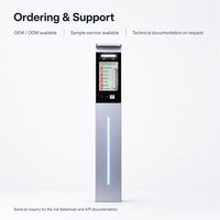 Terminal de contrôle d'accès Android 10,1 pouces avec reconnaissance faciale, interphone visuel, empreinte palmaire, code QR, carte, Bluetooth et fonction de visiophone