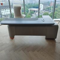 Meubles de bureau OEM, nouveau modèle de bureau, table de luxe en forme de L, bureau de direction avec table d'appoint