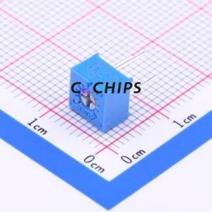 Resistencia Ajustable/Potenciómetro 3362P-1-501LF, Componente de Orificio Pasante (THT)-3P, Resistencia de 7x6.6mm, 500 Ohm, 10%, 500mW, 100ppm ℃ - Product Image 1