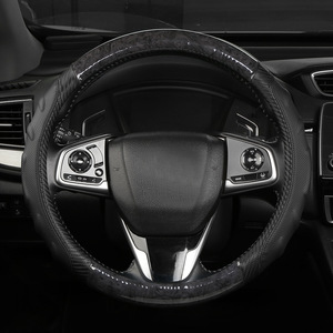 Nueva Funda Universal para Volante de Coche de Fibra de Carbono y Cuero Empalmado, con Acabado en Madera de Melocotón, Deportiva y de Lujo, en PU, para las Cuatro Estaciones - Product Image 6