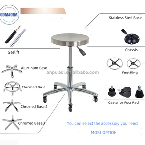 <span class=keywords><strong>Tabouret</strong></span> roulant en acier inoxydable AntluPlus, réglable et pivotant, pour tatouage, salon de coiffure, chaise de barbier - Product Image 6