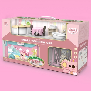 Set Giocattolo Casa delle Bambole per Bambine, <span class=keywords><strong>Autobus</strong></span> Turistico in Miniatura, Gioco di Ruolo con Koala - Product Image 2