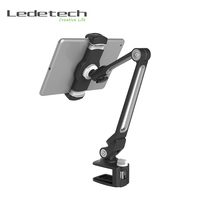 Support de tablette à bras longs, en aluminium, pince, accessoires pour téléphone portable