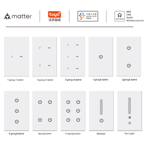 Gradateur WiFi intelligent pour les États-Unis, panneau de verre AG Mini pas de conception neutre, contrôle multi-gangs 1 2 3 4, certifié AU/UK/USA - Product Image 5