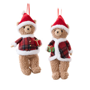 Nouvelles décorations suspendues en tissu en forme d'ours en peluche pour <span class=keywords><strong>Noël</strong></span>, pour l'exportation - Product Image 5