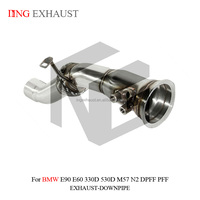 Tuyau de descente d'échappement ING pour BMW E90 E60 330D 530D M57 N2 DPFF PFF système de tuyaux de course d'échappement automatique accessoires de voiture