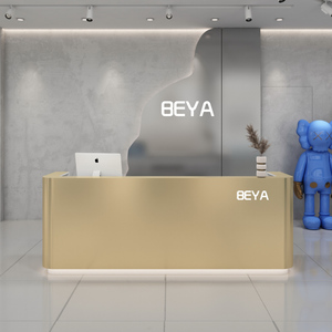 Tùy Chỉnh Cửa Hàng Cửa Hàng Thanh Toán Đứng Bạc Văn Phòng Nhỏ Bàn Tiếp Tân Phía Trước Thép Không Gỉ Vàng Thu Ngân Truy Cập - Product Image 3