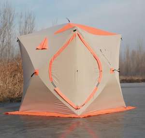 Tenda Memancing Pop-Up Portabel, Tempat Berlindung Es Portabel 2 Orang dengan Tas Pembawa dan Jangkar Es - Product Image 3