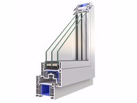 WANJIA — fenêtre double 80 ° en pvc, fenêtre glacée